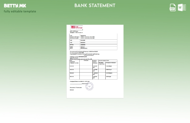 модерен стил Руски шаблон за збор за извод од банкарски извод за домашен кредит